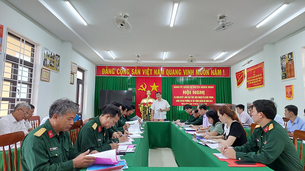 Đảng ủy Quân sự huyện Nghĩa Hành: Hội nghị ra Nghị quyết lãnh đạo thực hiện nhiệm vụ năm 2024