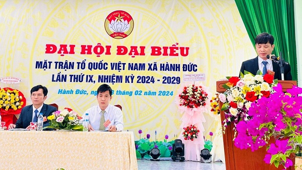 Đại hội đại biểu điểm MTTQ Việt Nam xã Hành Đức, nhiệm kỳ 2024 - 2029