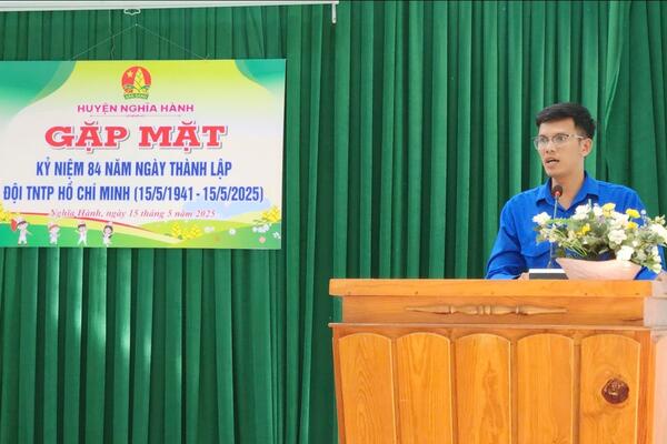 Hội đồng Đội huyện Nghĩa Hành tổ chức Gặp mặt nhân kỷ niệm 84 năm ngày thành lập Đội TNTP Hồ Chí Minh (15/5/1941- 15/5/2025)
